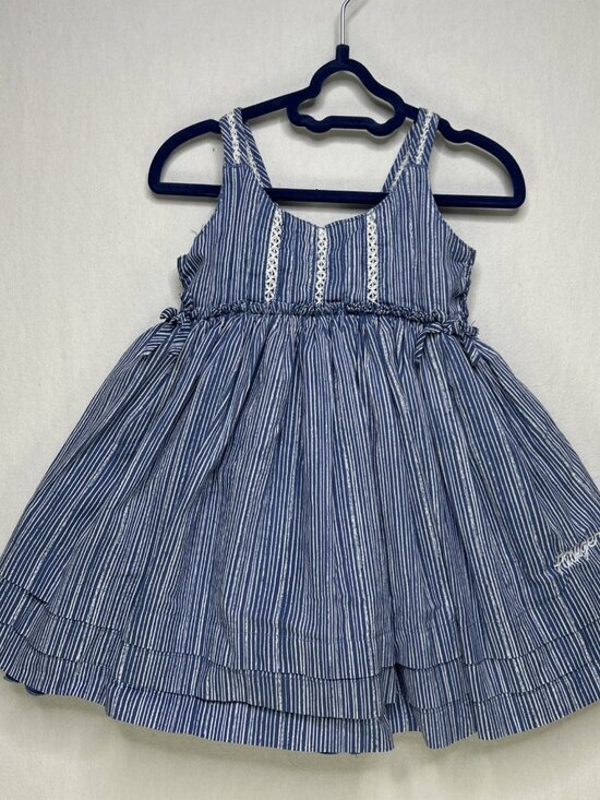Tommy Hilfiger Dress Baby Size 18 Month Blue Strapless Summer - Picture 1 of 7
